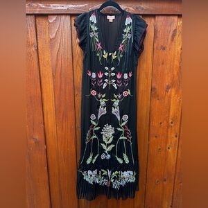 Anthropologie embroidered dress